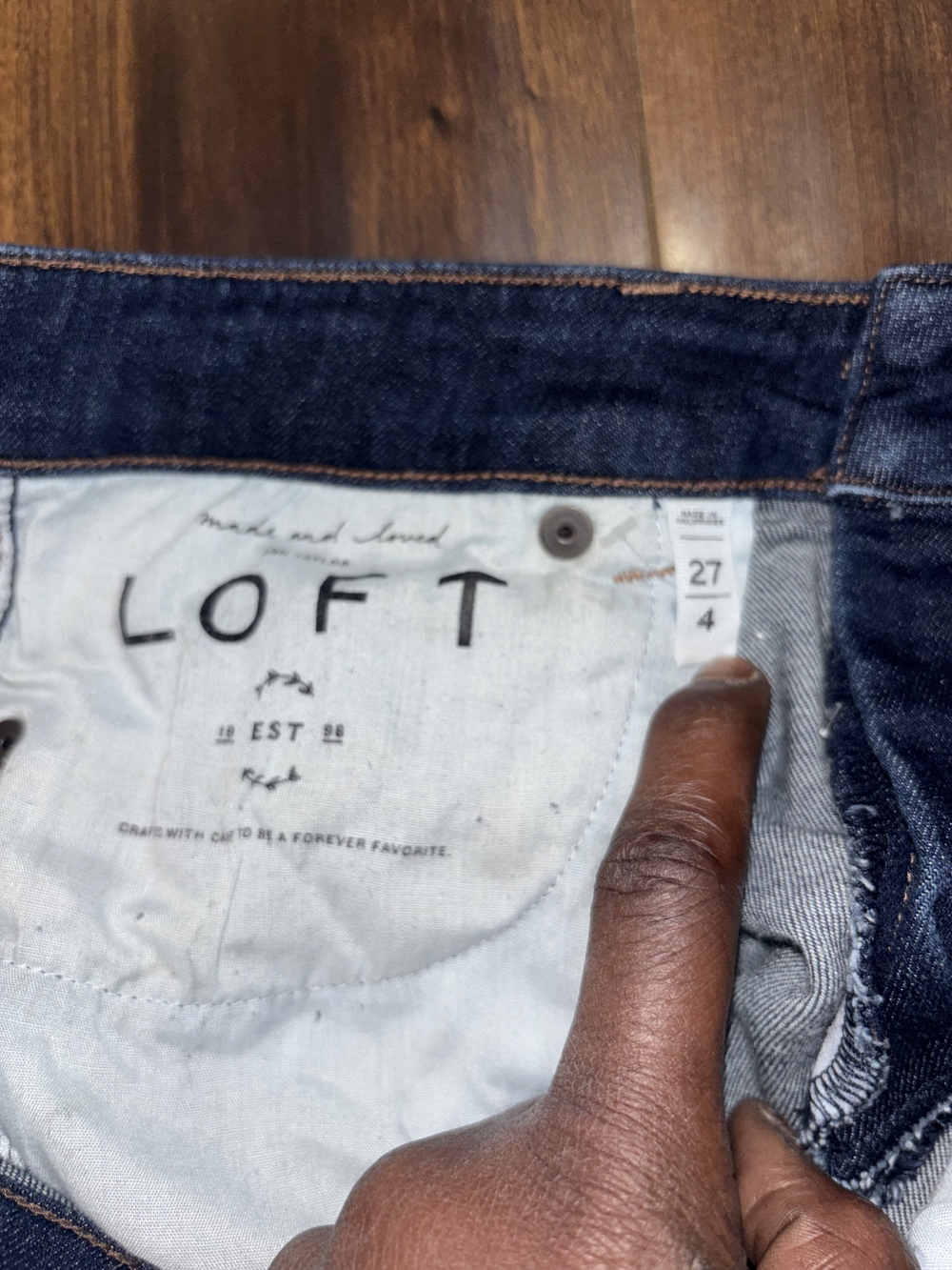 LOFT•Denim Bermuda Shorts - Picture 3 of 5